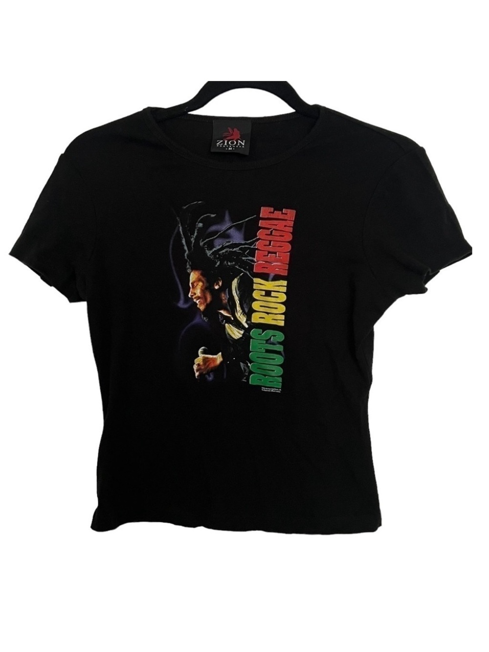 Zion Rootswear Black Bob Marley Short Sleeve Tee T Shirt Medium